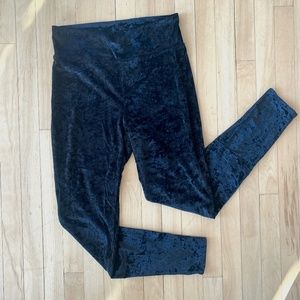 Express Black Velvet Leggings